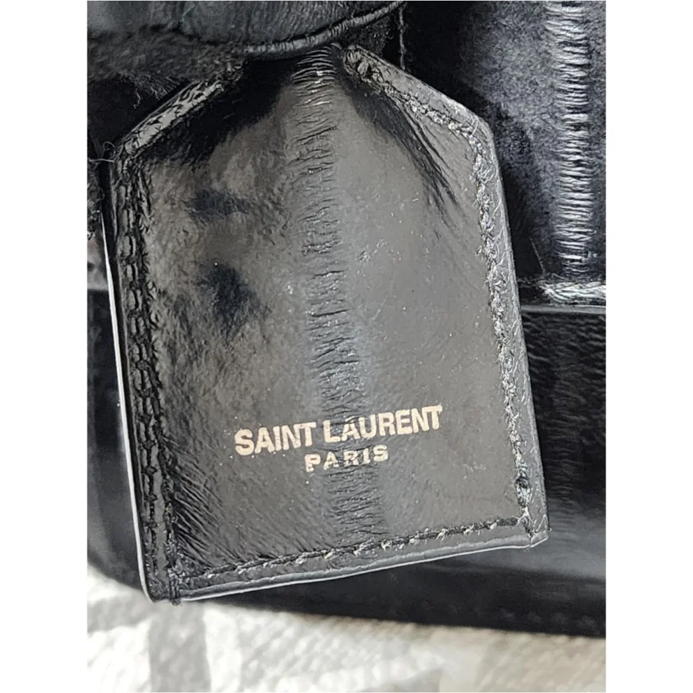 Saint Laurent Sunset eel crossbody bag Black
